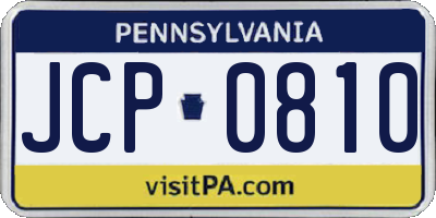 PA license plate JCP0810