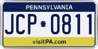 PA license plate JCP0811