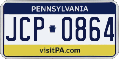 PA license plate JCP0864