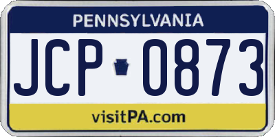 PA license plate JCP0873