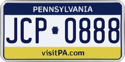 PA license plate JCP0888