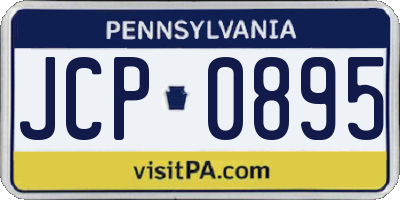 PA license plate JCP0895