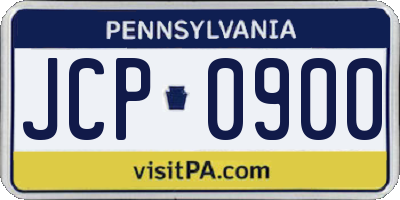 PA license plate JCP0900