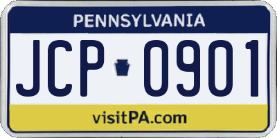 PA license plate JCP0901