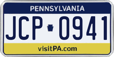 PA license plate JCP0941