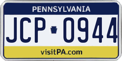 PA license plate JCP0944