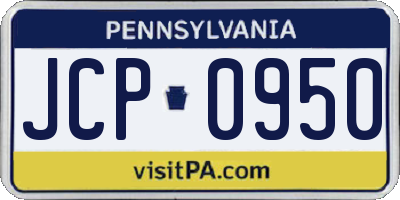 PA license plate JCP0950