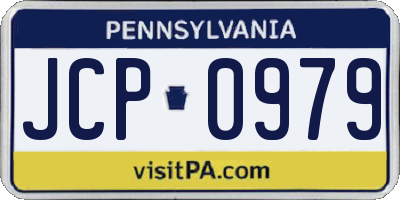 PA license plate JCP0979