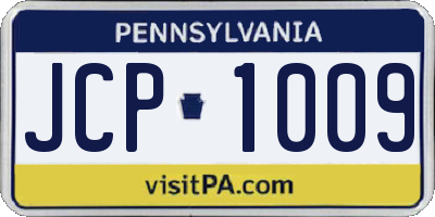 PA license plate JCP1009