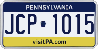 PA license plate JCP1015