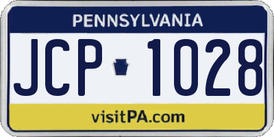 PA license plate JCP1028