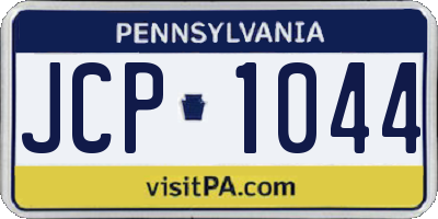 PA license plate JCP1044