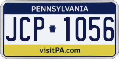 PA license plate JCP1056