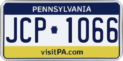 PA license plate JCP1066