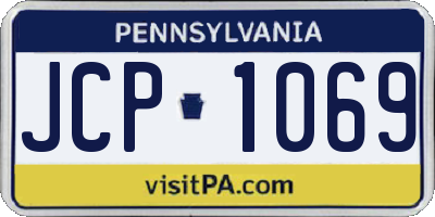 PA license plate JCP1069