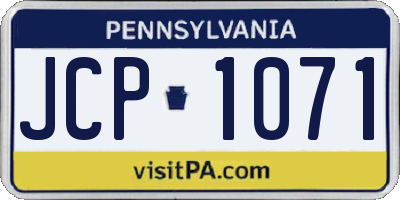 PA license plate JCP1071