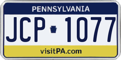 PA license plate JCP1077
