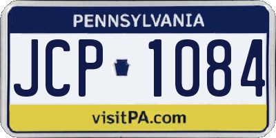 PA license plate JCP1084