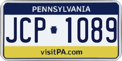 PA license plate JCP1089