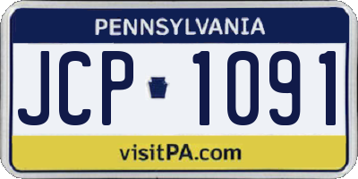 PA license plate JCP1091