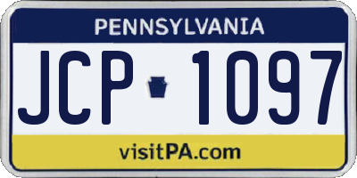 PA license plate JCP1097