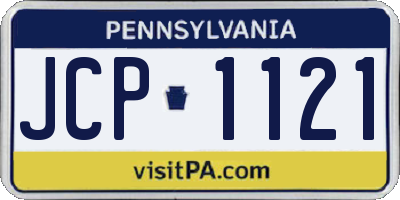 PA license plate JCP1121
