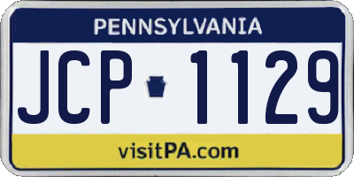 PA license plate JCP1129