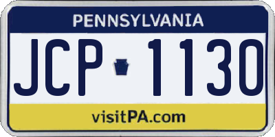 PA license plate JCP1130