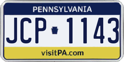 PA license plate JCP1143