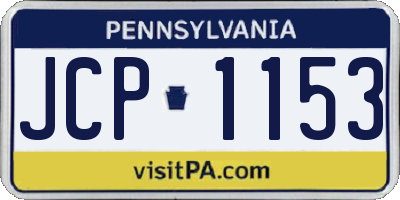 PA license plate JCP1153