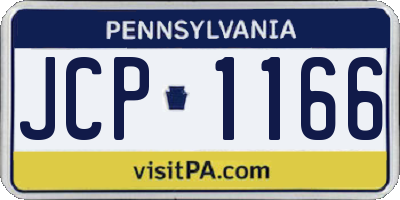 PA license plate JCP1166