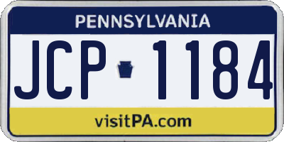 PA license plate JCP1184