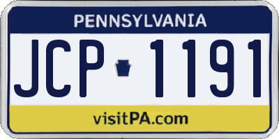 PA license plate JCP1191