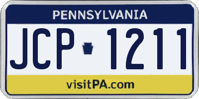 PA license plate JCP1211