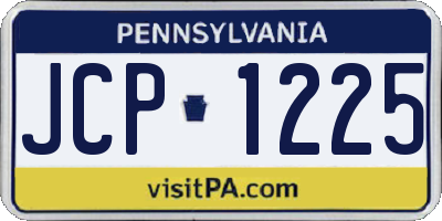 PA license plate JCP1225