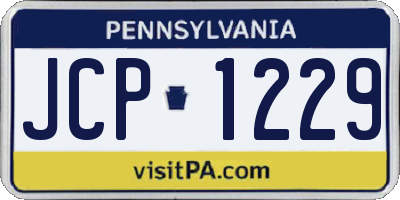 PA license plate JCP1229