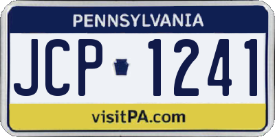 PA license plate JCP1241