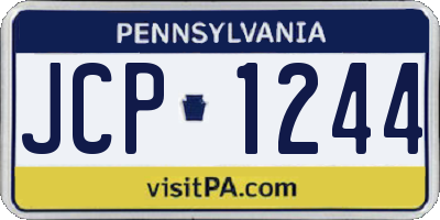 PA license plate JCP1244