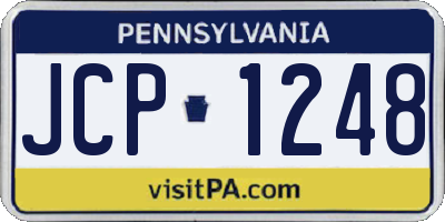 PA license plate JCP1248