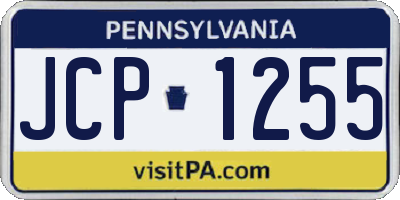 PA license plate JCP1255