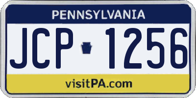 PA license plate JCP1256