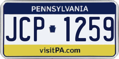 PA license plate JCP1259