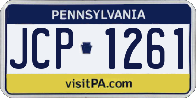 PA license plate JCP1261