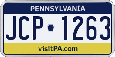 PA license plate JCP1263