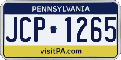PA license plate JCP1265