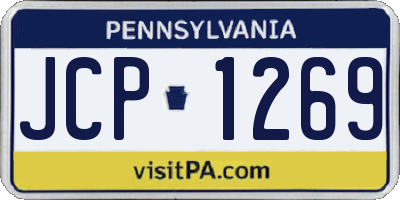 PA license plate JCP1269