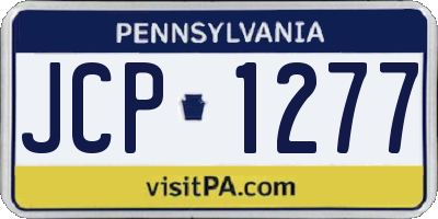 PA license plate JCP1277