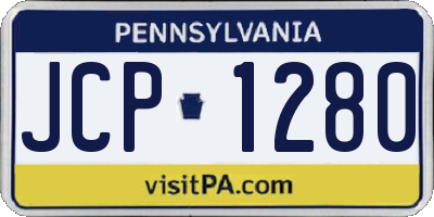 PA license plate JCP1280