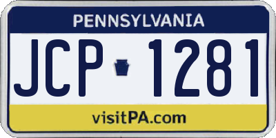 PA license plate JCP1281