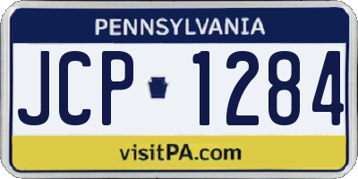 PA license plate JCP1284